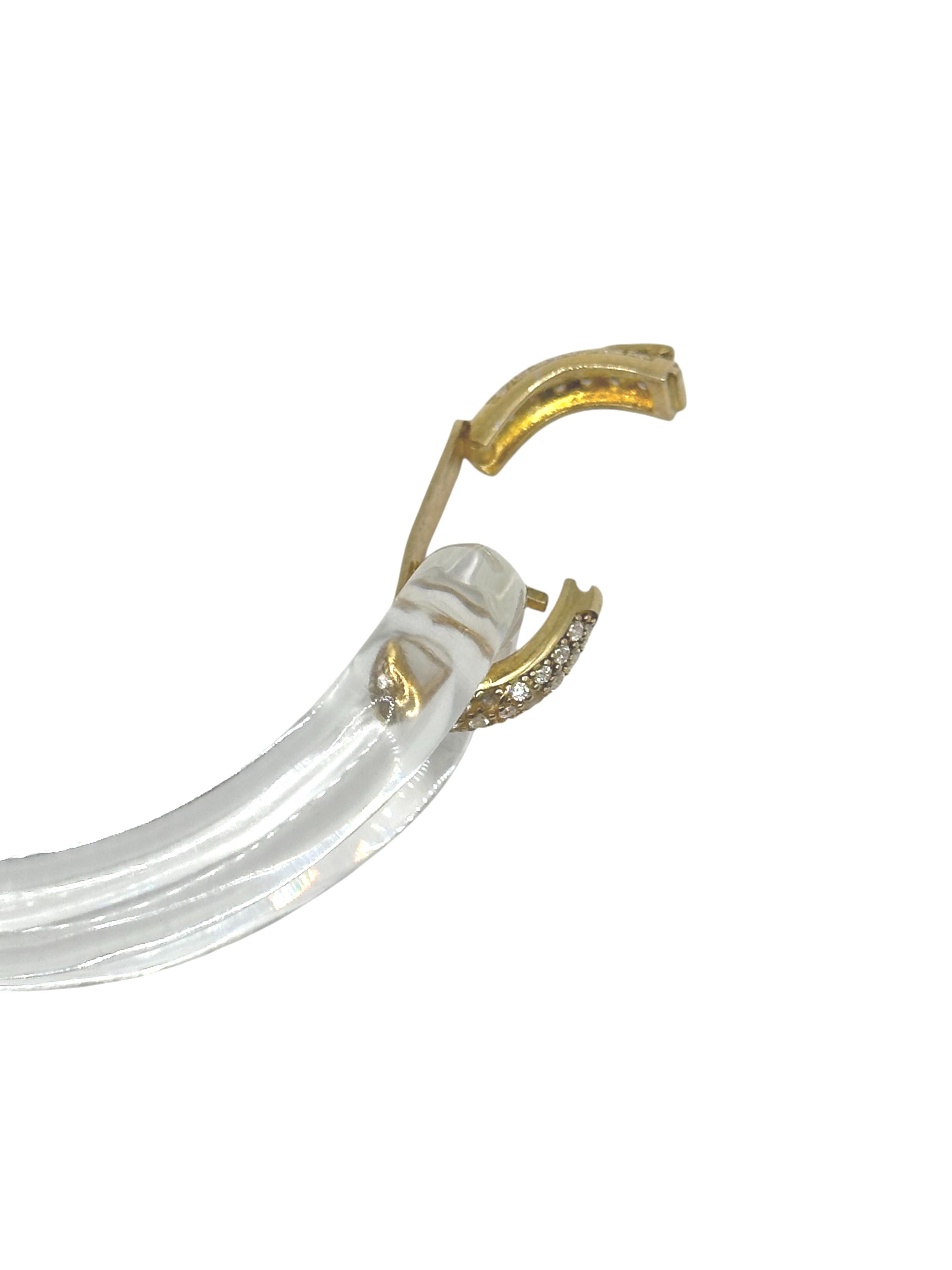 Bracciale MICHELETTO Plexiglass Argento Rodiato e Zirconi For Sale 2