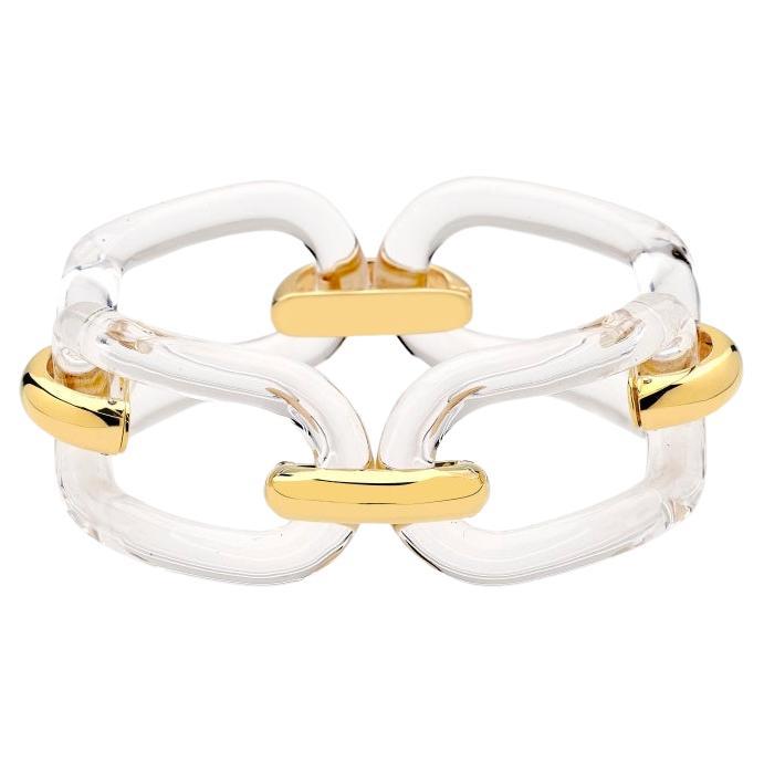 Bracciale MICHELETTO Plexiglass e Argento Dorato a Quattro Maglie
