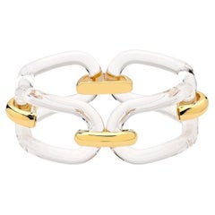 Bracciale MICHELETTO Plexiglass e Argento Dorato a Quattro Maglie