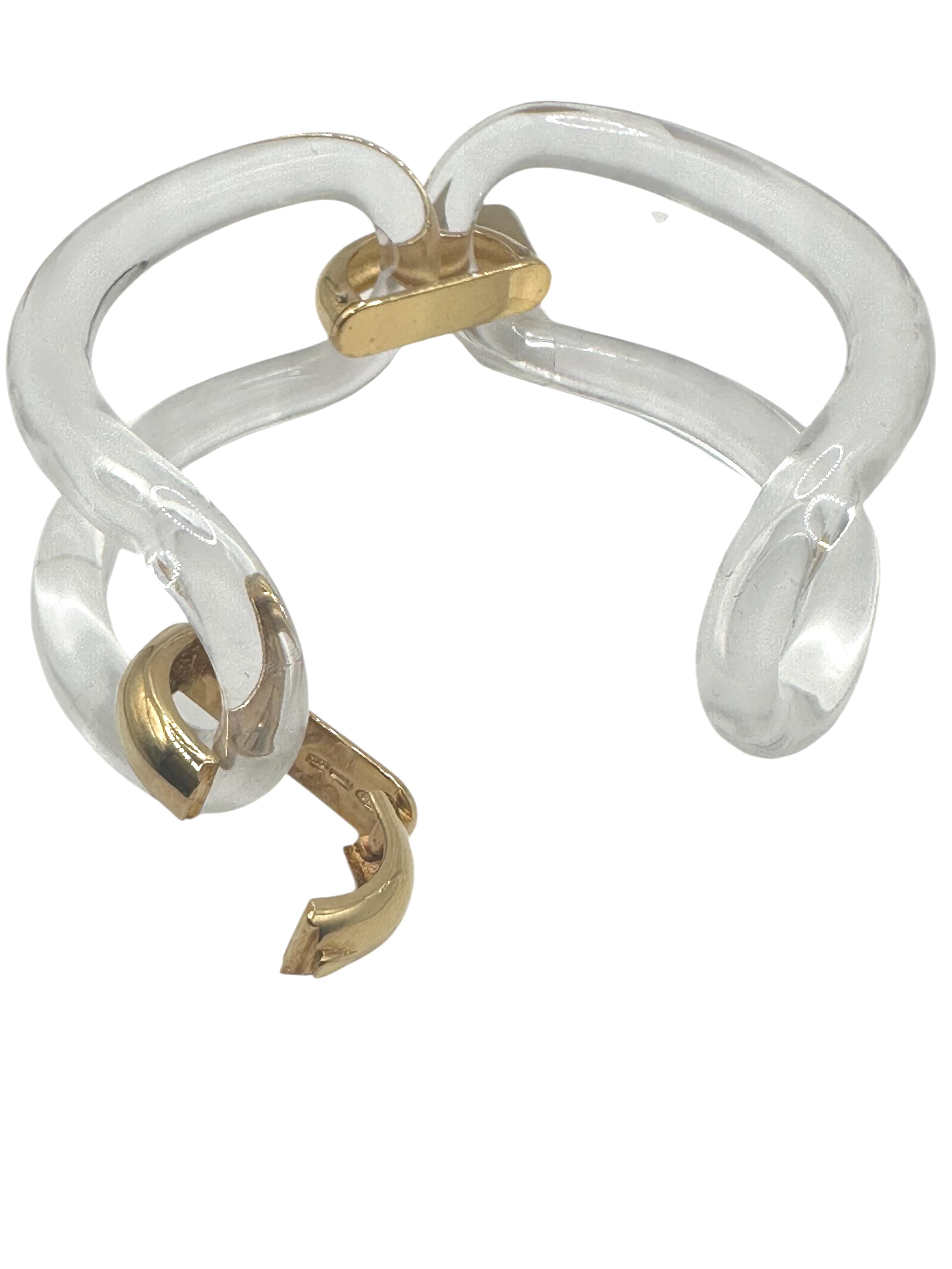 Bracciale MICHELETTO Plexiglass e Argento Dorato Unisexe en vente