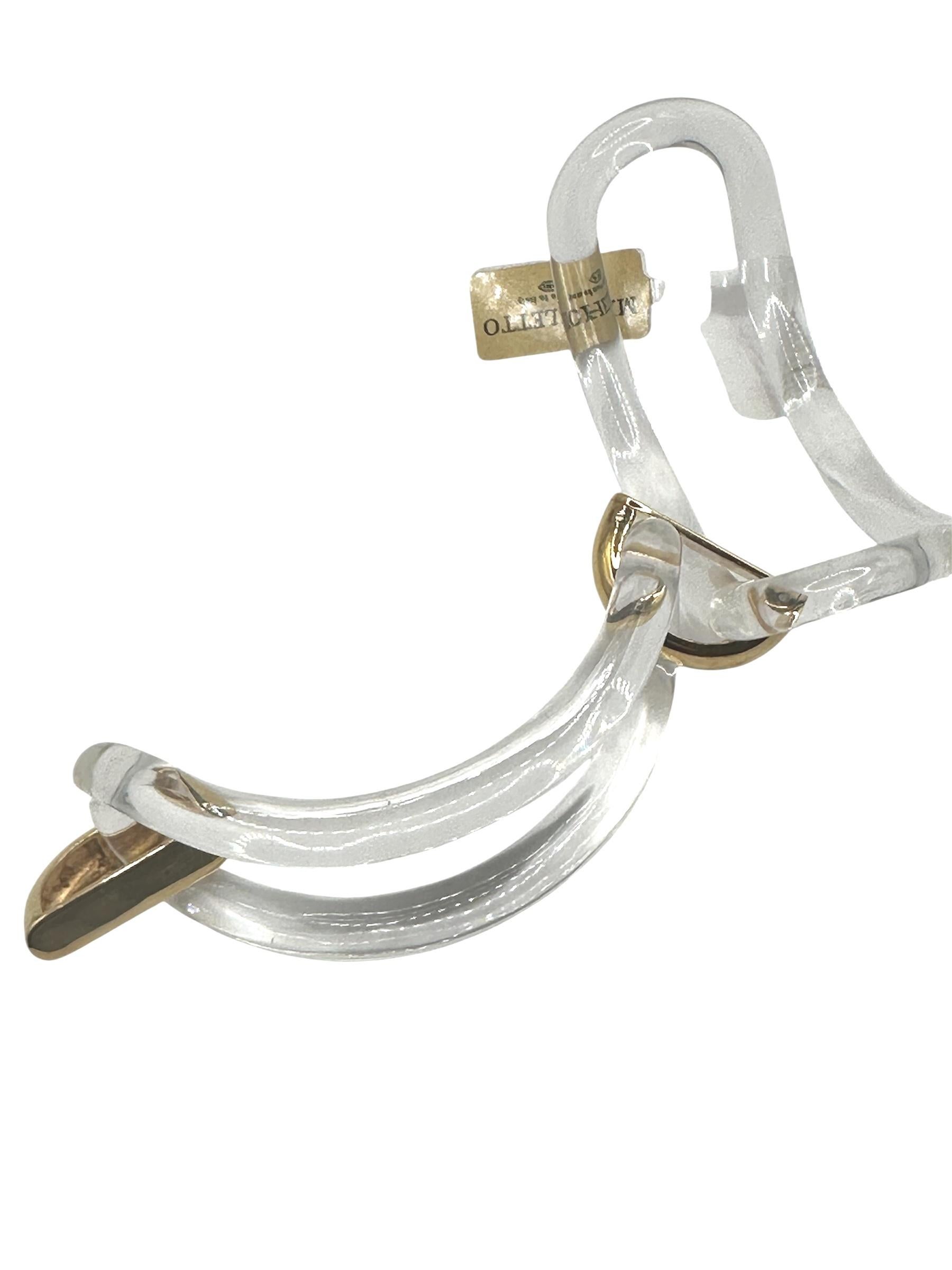 Bracciale MICHELETTO Plexiglass e Argento Dorato en vente 2