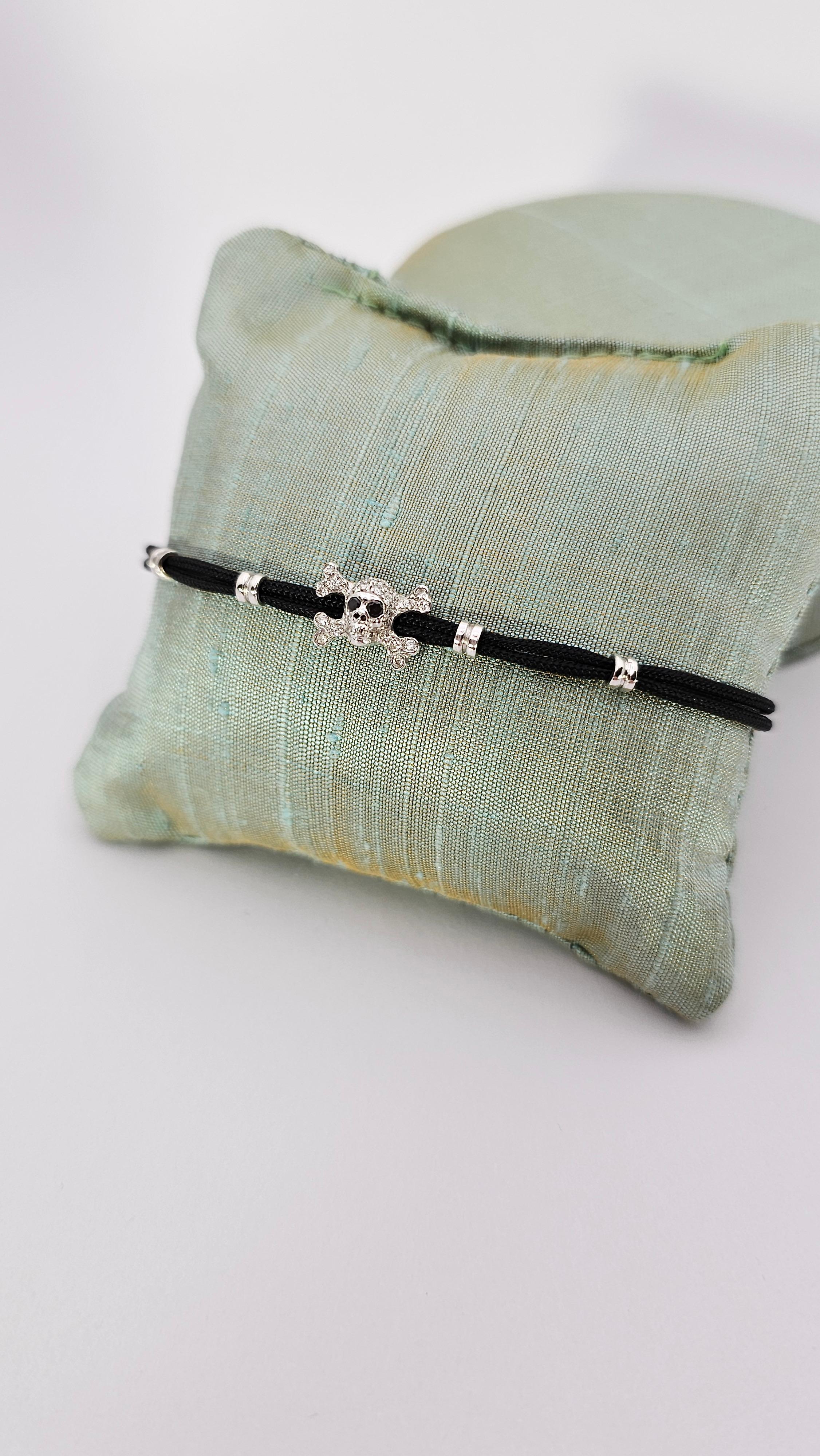 Pirate Bracelet in 18Kt White Gold and Diamonds For Sale 1