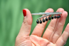 Bracciale rigido Goccie Diamanti neri oro Bianco 18Kt
