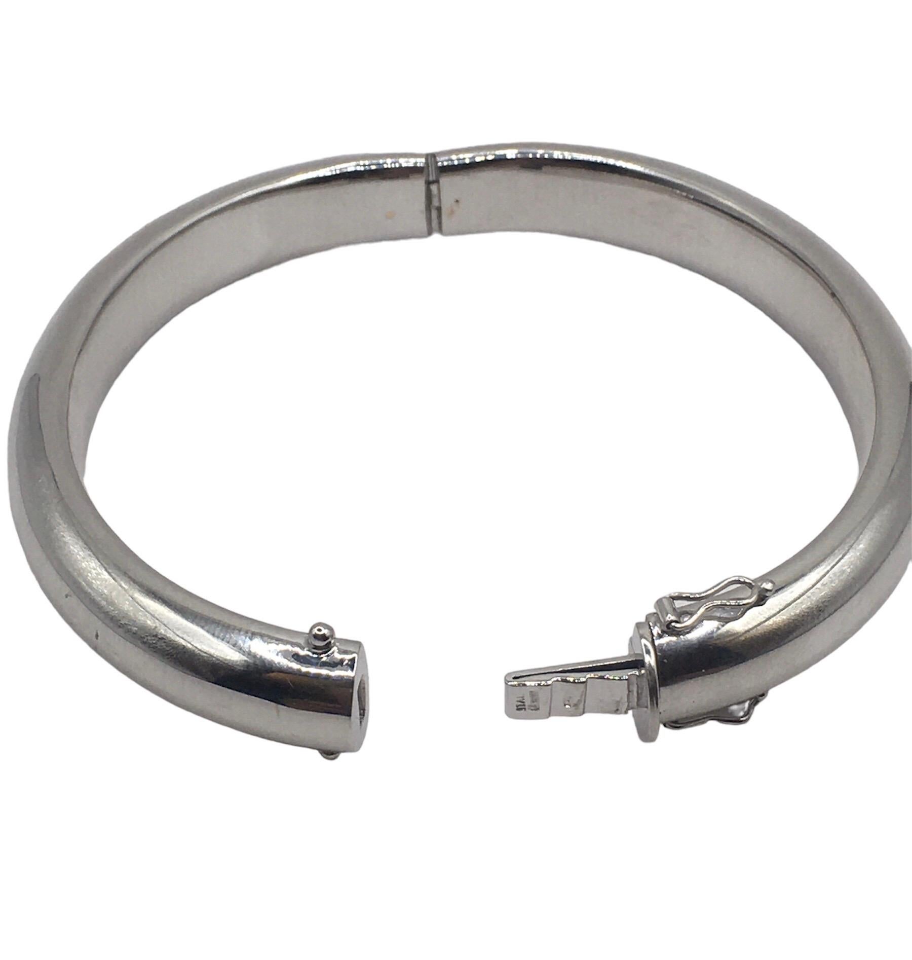 da uomo o donna Bracciale Rigido in Oro Bianco 18kt in vendita