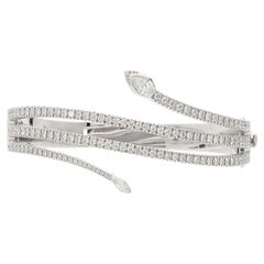 Bracciale rigido in oro giallo 18kt con Diamanti Bianchi