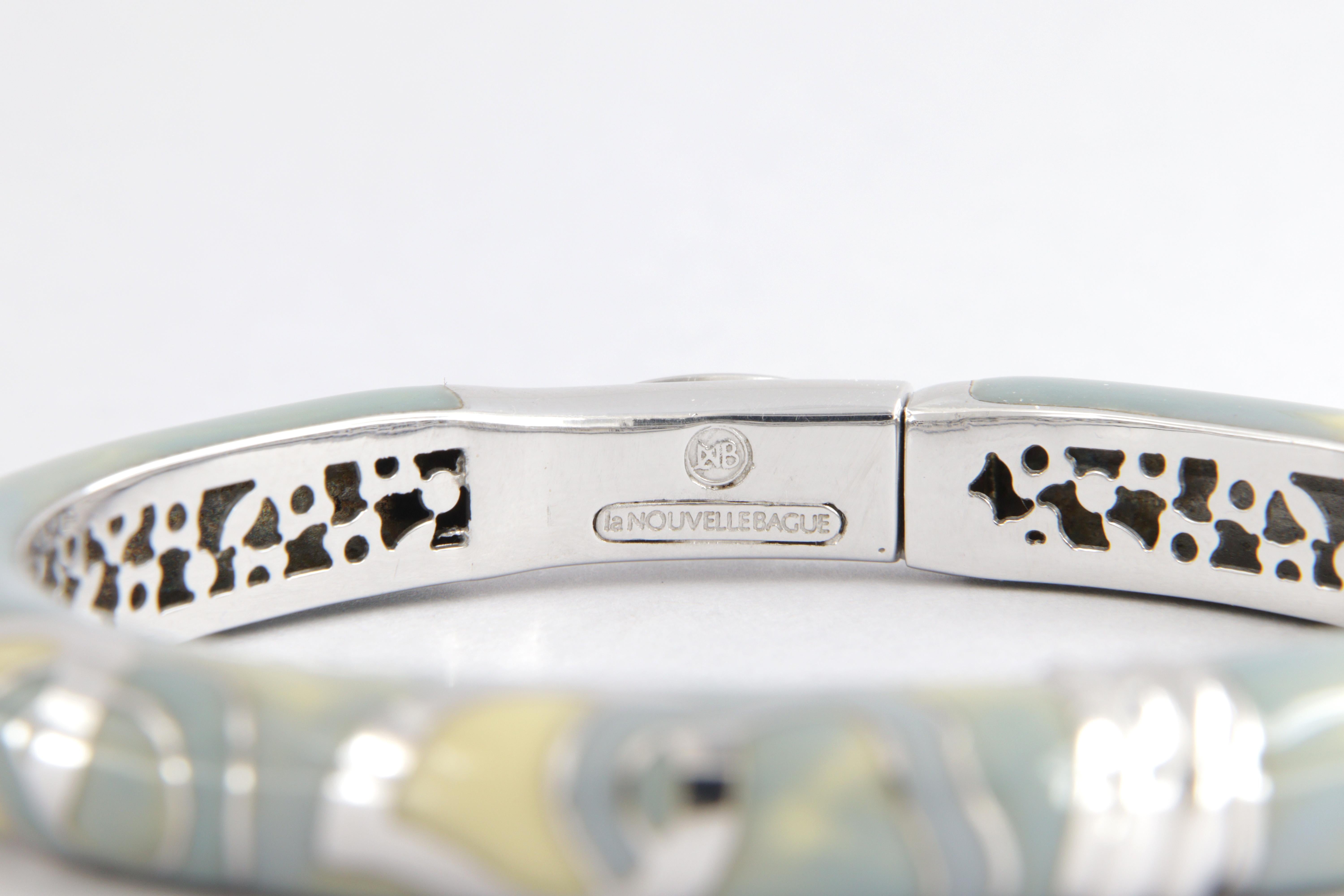 Bracciale rigido La Nouvelle Bague in oro, argento e smalto in vendita 10