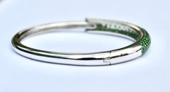 Bracciale Rigido Tzavorite Oro bianco 18Kt