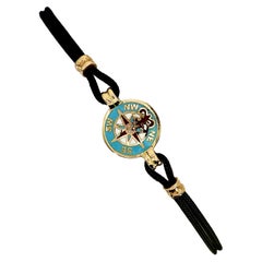 Bracciale Rosa Dei Venti in Oro Giallo e Smalto