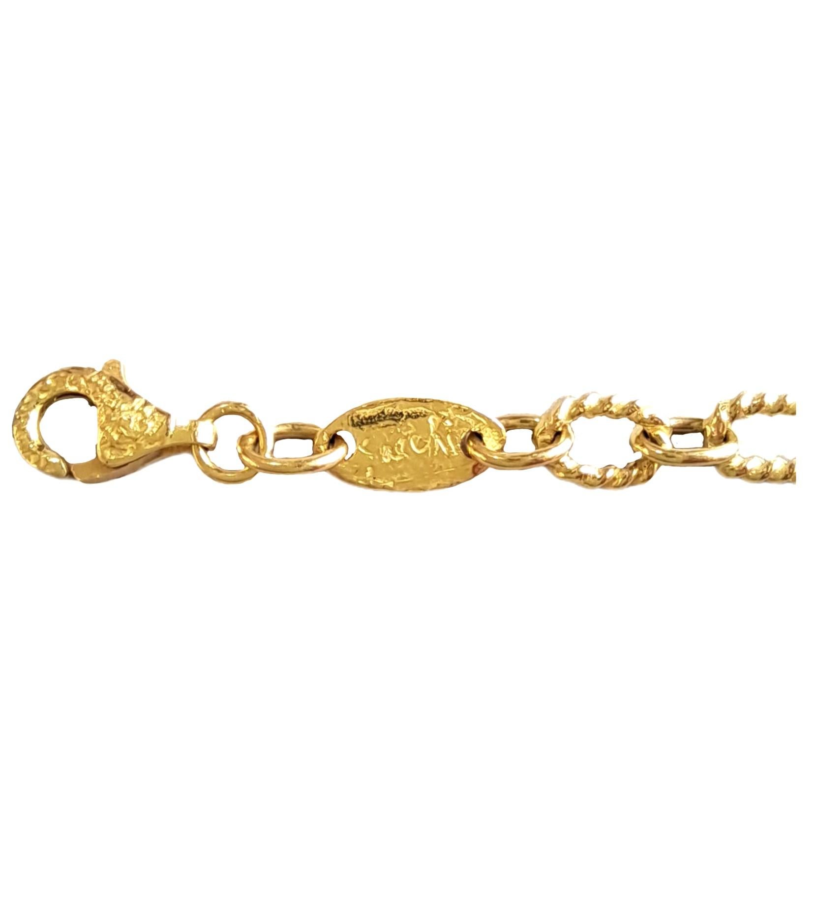 Bracelet Sacchi avec monuments miniatures de Rome en or 18 carats en vente 6