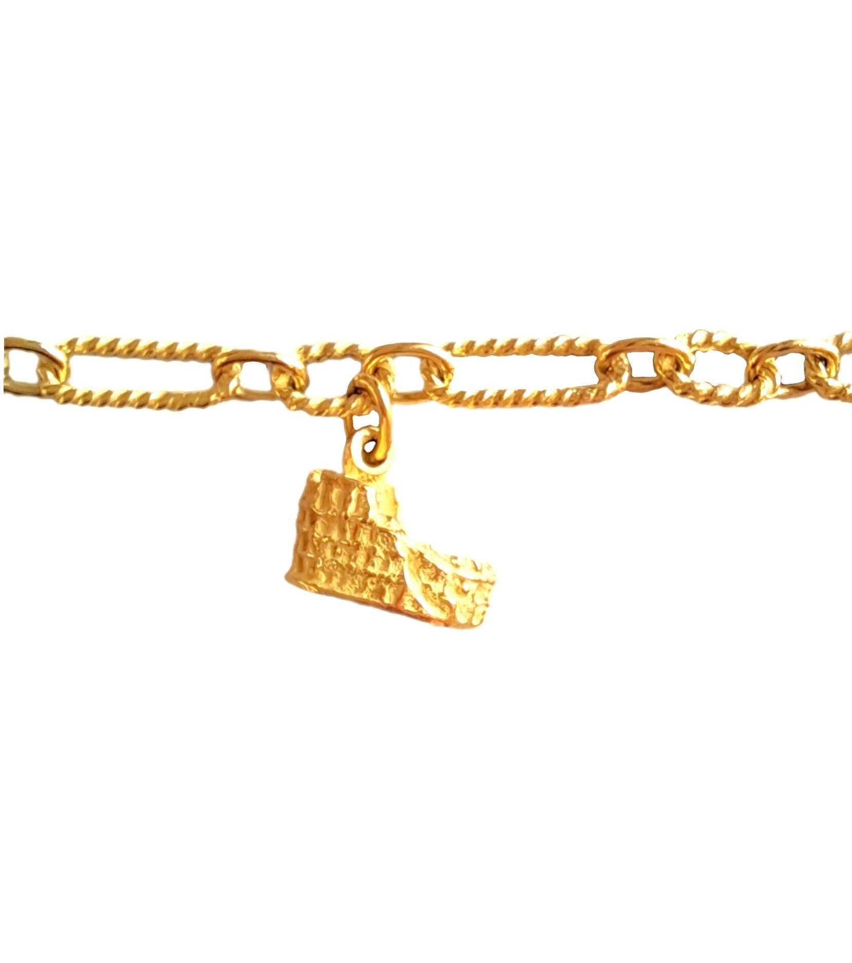 Bracelet Sacchi avec monuments miniatures de Rome en or 18 carats en vente 8
