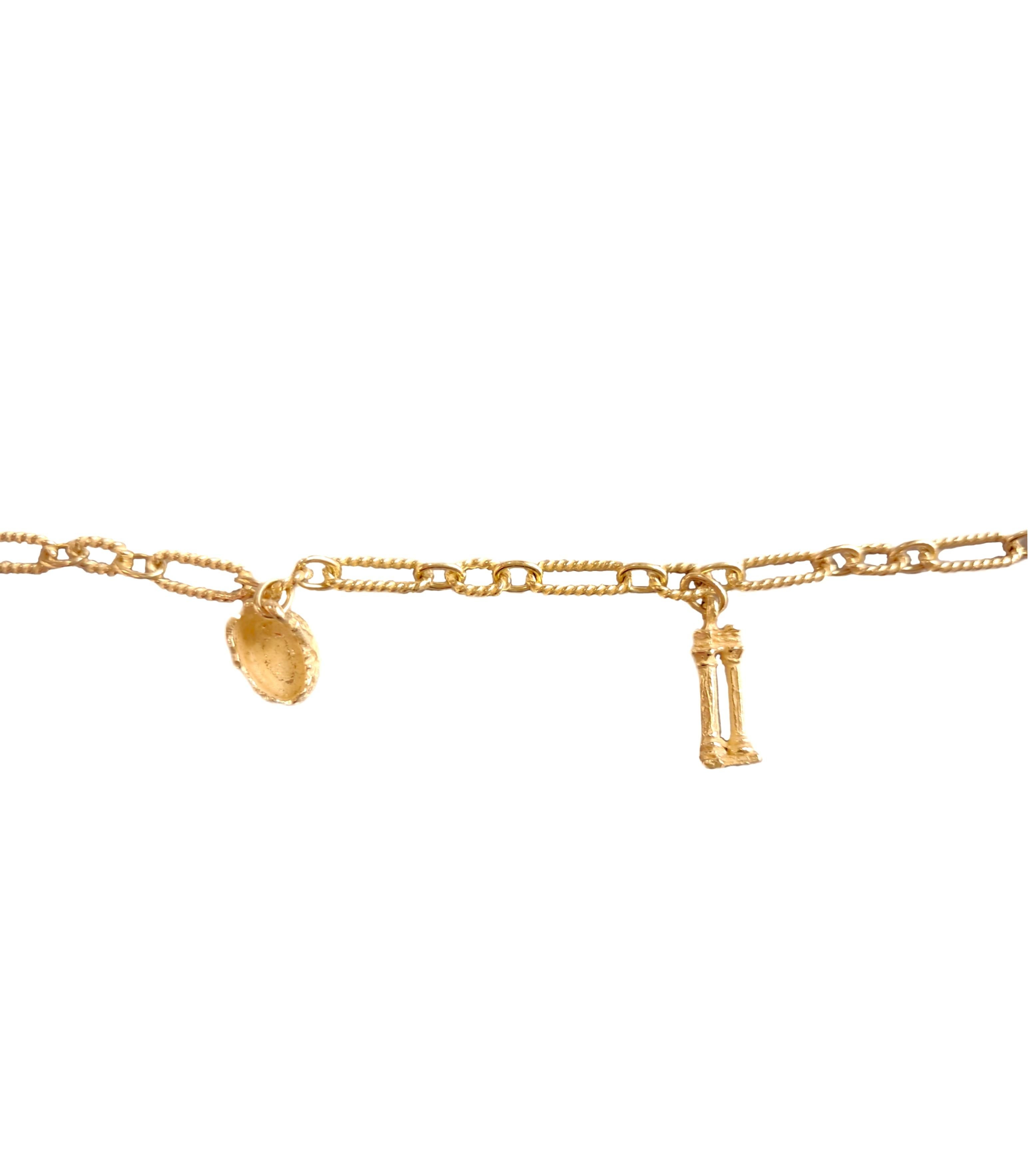 Bracelet Sacchi avec monuments miniatures de Rome en or 18 carats en vente 2
