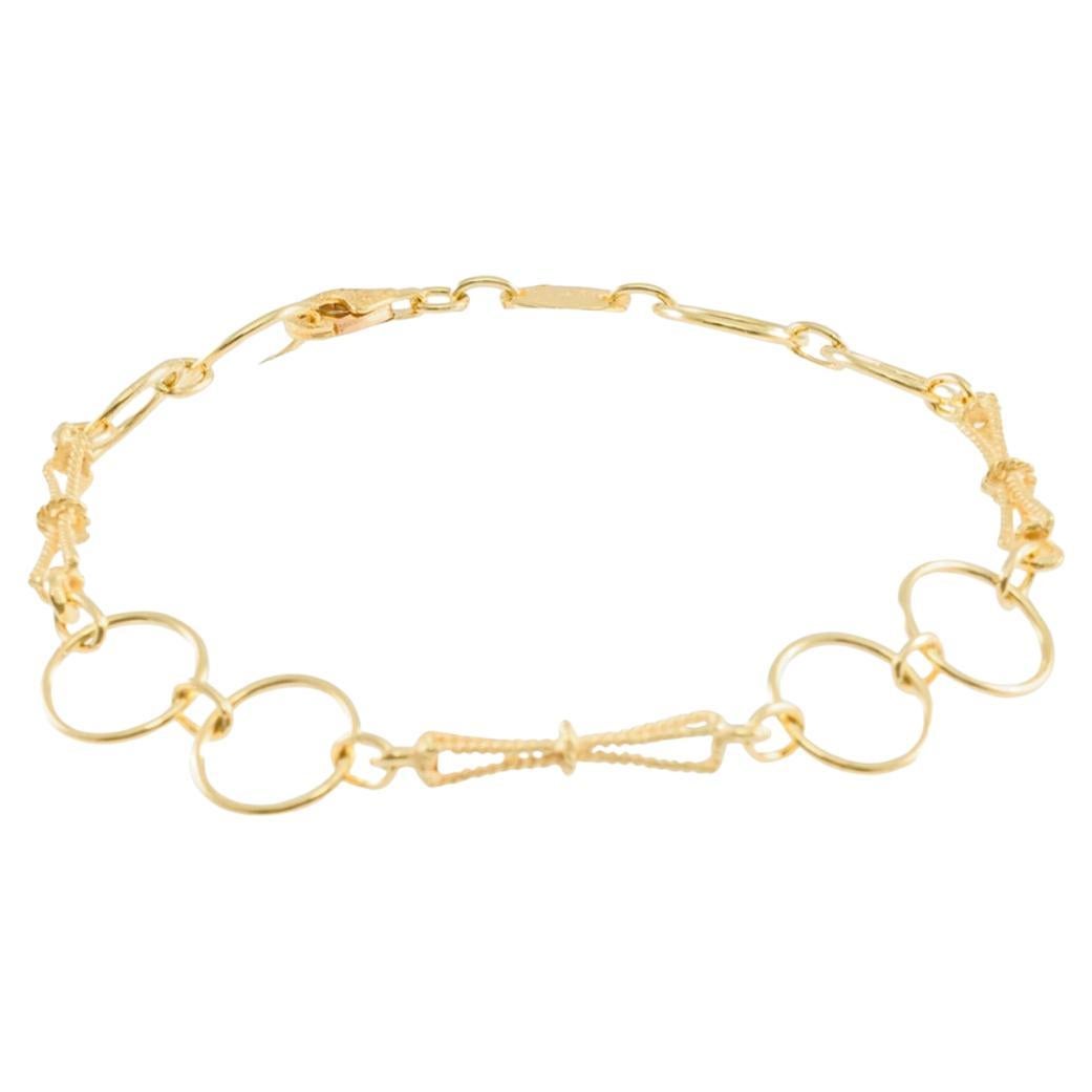 Sacchi-Armband aus satiniertem Gelbgold  18kt