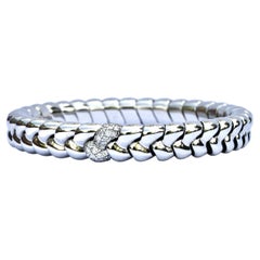 Bracciale stretch oro bianco 18Kt e Diamanti