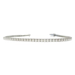 Pulsera de tenis de oro blanco de 18 kt con diamantes de 2,00 quilates F
