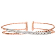 Rose Gold and Diamond Torchon Bracelet - Torchon Collection *