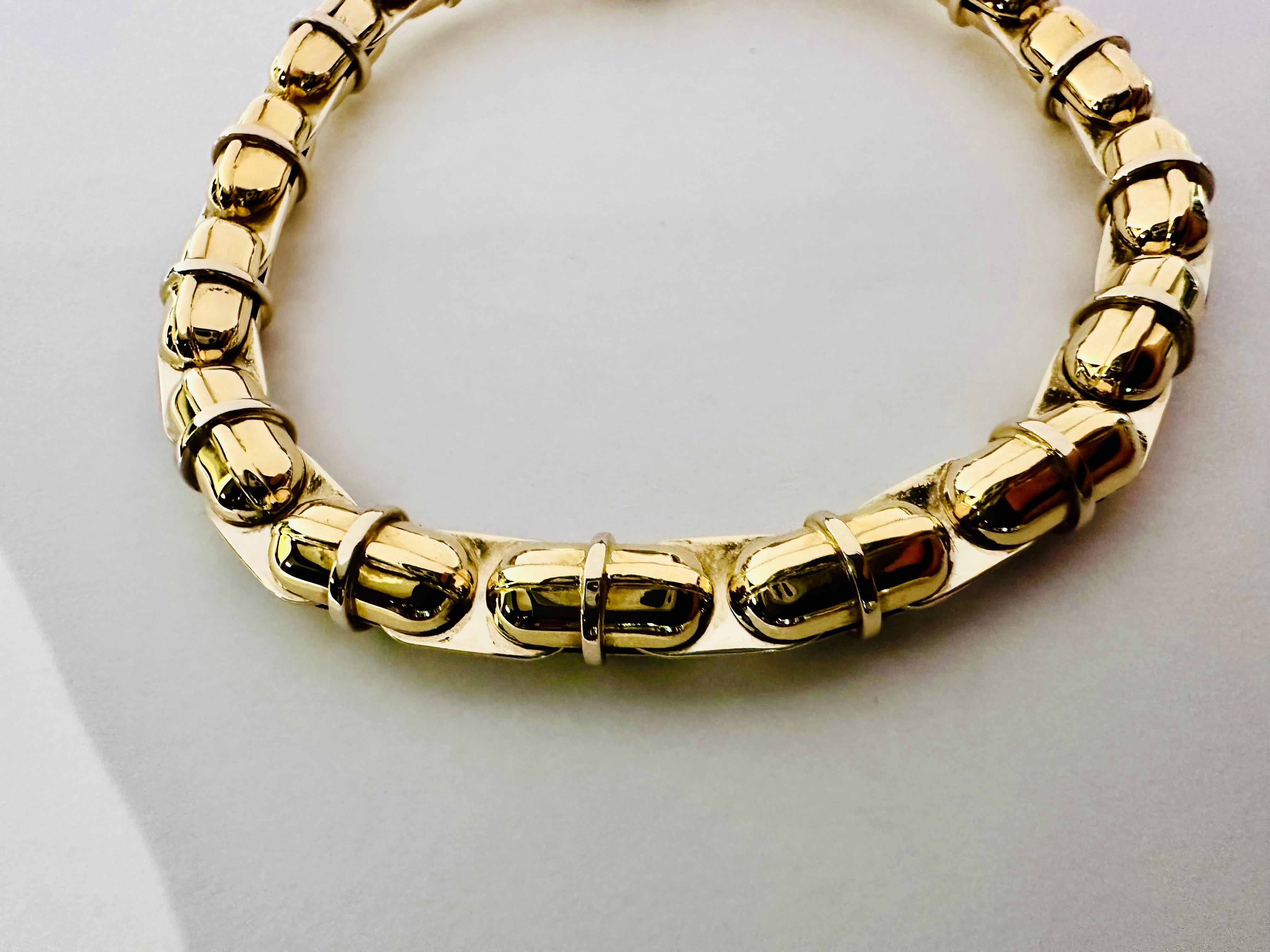 Men's Bracciale Uomo Barakà in Oro Giallo e Bianco 18kt – Potenza ed Eleganza For Sale
