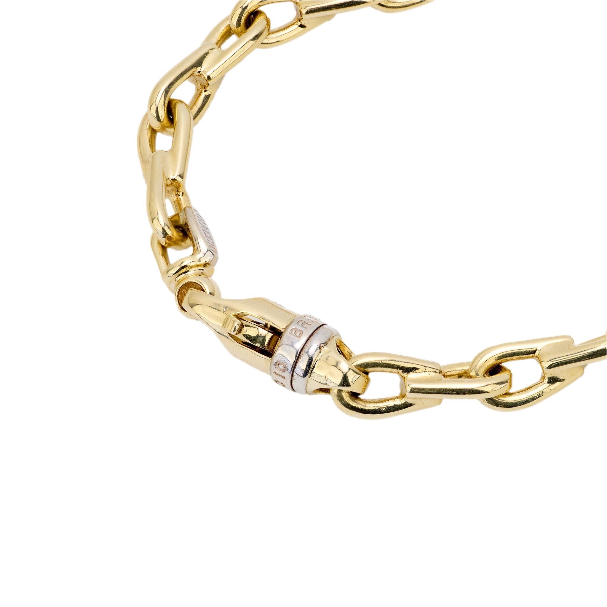 Contemporary Braccio 14k yellow and white gold link bracelet
