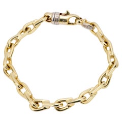 Braccio 14k yellow and white gold link bracelet