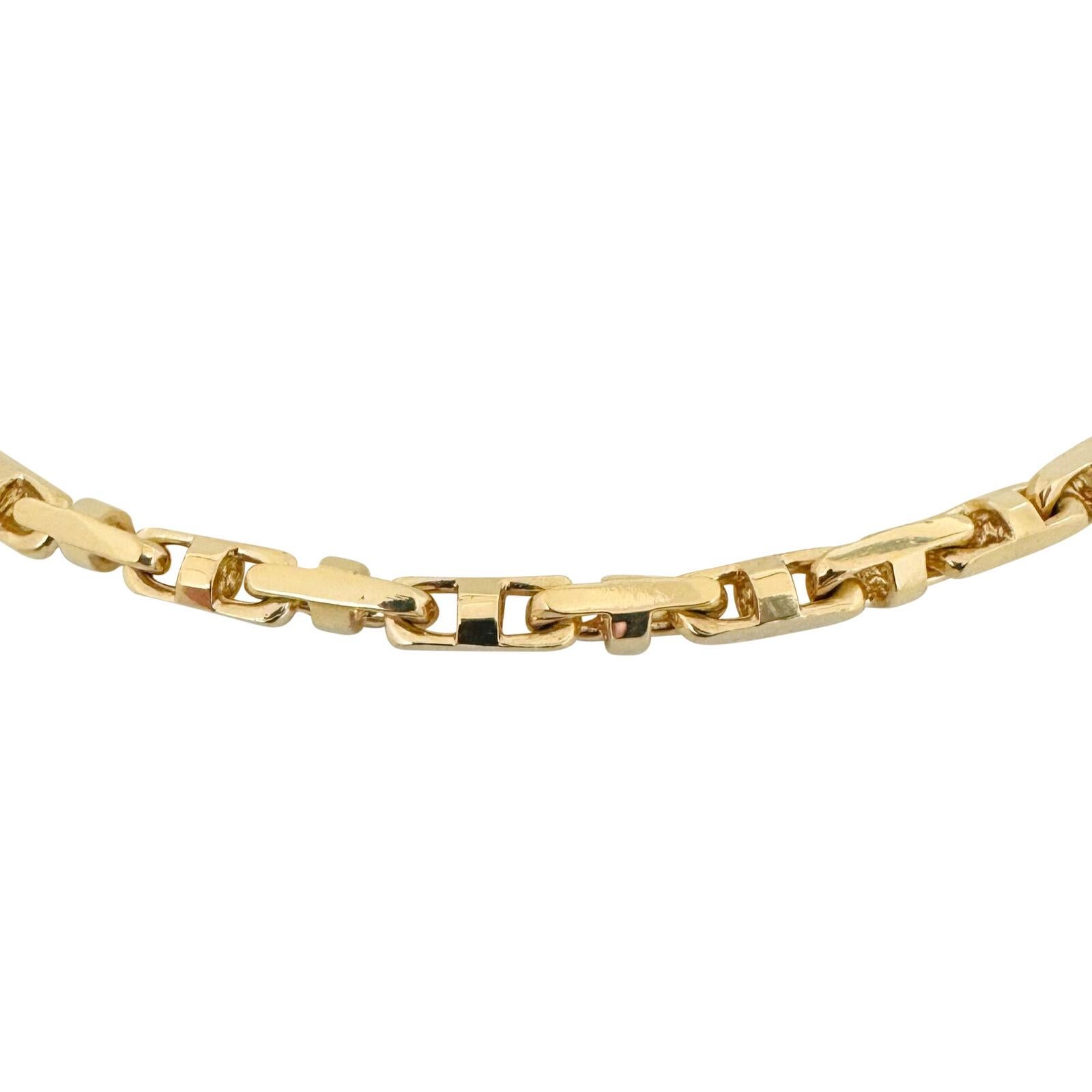 Braccio 18 Karat Gelbgold massive Anker Mariner Gliederkette Halskette im Zustand „Gut“ in Guilford, CT