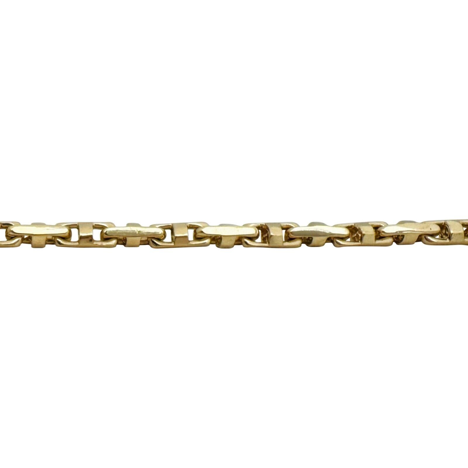 Braccio 18 Karat Gelbgold massive Anker Mariner Gliederkette Halskette für Damen oder Herren