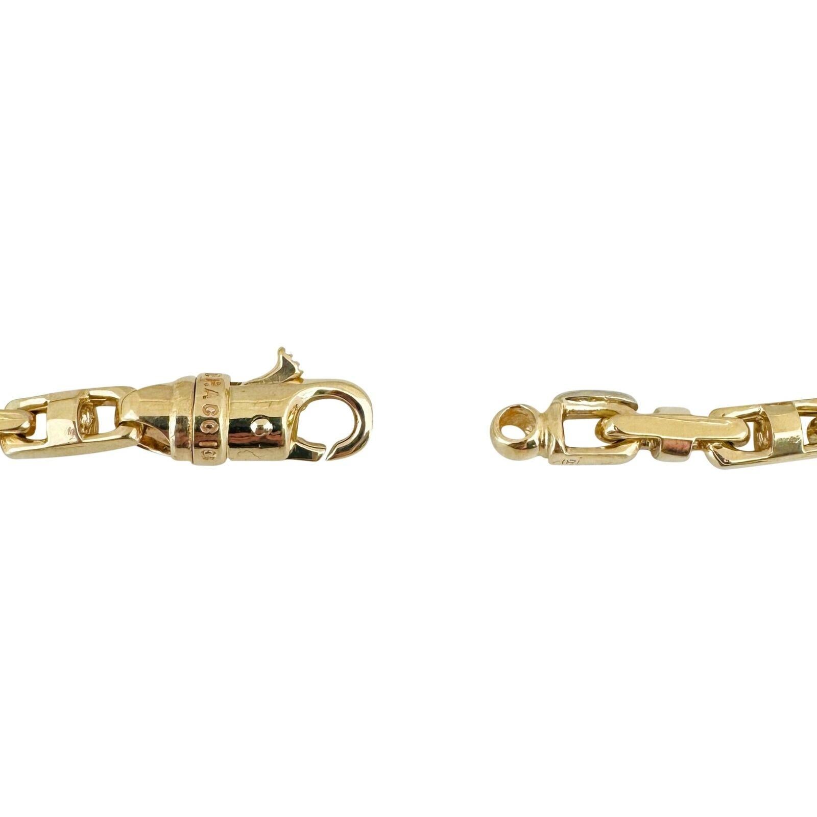 Braccio 18 Karat Gelbgold massive Anker Mariner Gliederkette Halskette 2