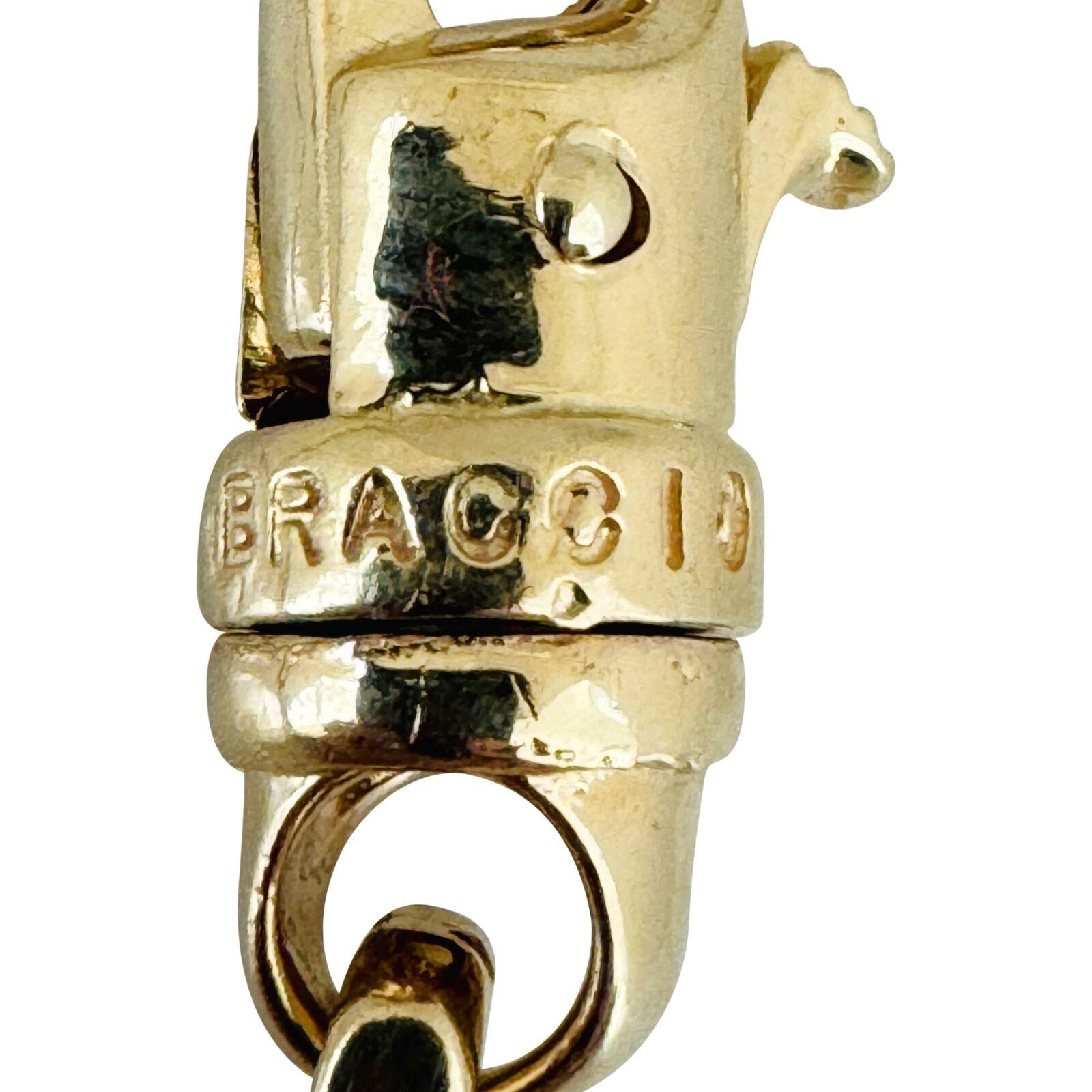 Braccio 18 Karat Gelbgold massive Anker Mariner Gliederkette Halskette 4