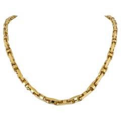 Braccio 18 Karat Gelbgold massive Anker Mariner Gliederkette Halskette