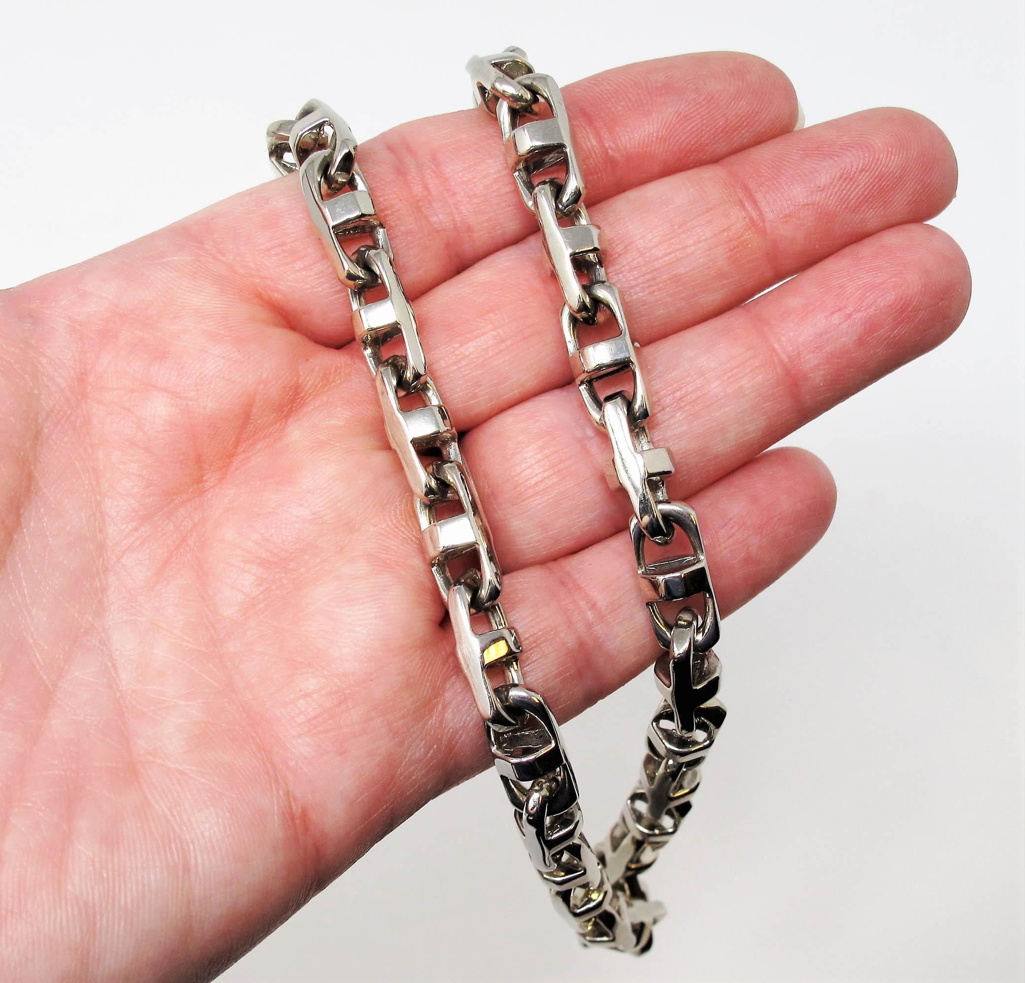 Braccio Mens 14 Karat White Gold Anchor 