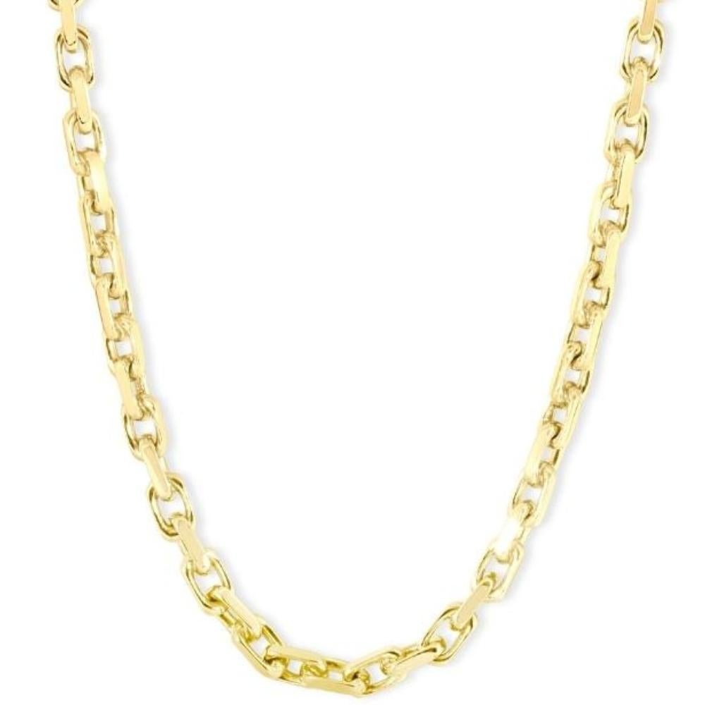 This stunning men's chain necklace is made of solid 14k yellow gold.  The necklace weighs 46 grams and measures 22