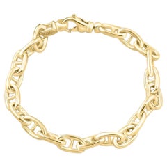 Braccio Solid 14k Yellow Gold Men's Link Bracelet 36 Grams