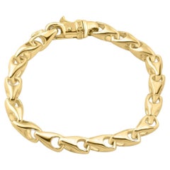 Braccio Solid 14k Yellow Gold Men's Link Bracelet 48 Grams