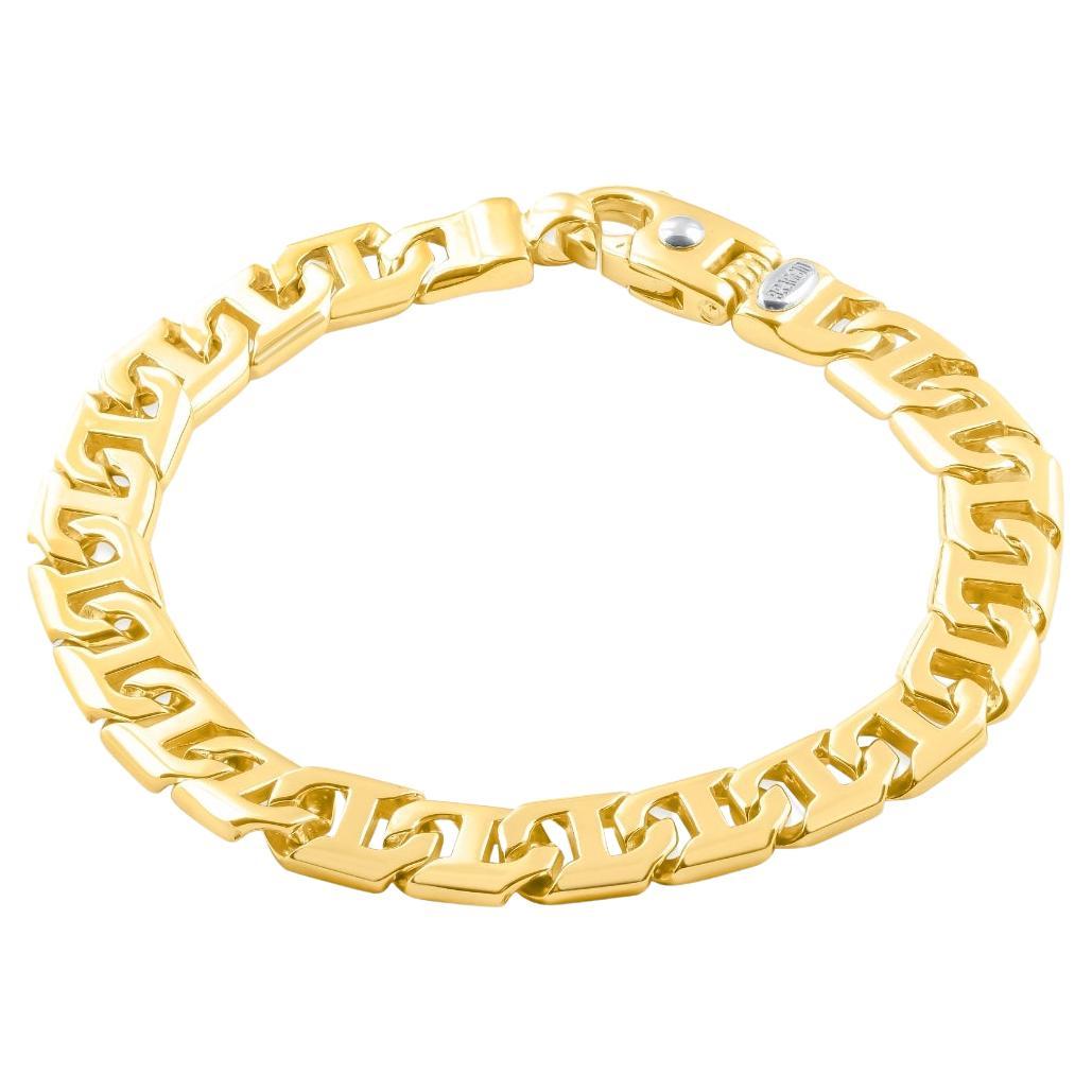 Braccio Solid 14k Yellow Gold Men's Link Bracelet 54 Grams
