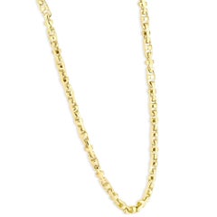 Braccio Solid 18k Yellow and White Gold Men's Chain 58 Grams Necklace