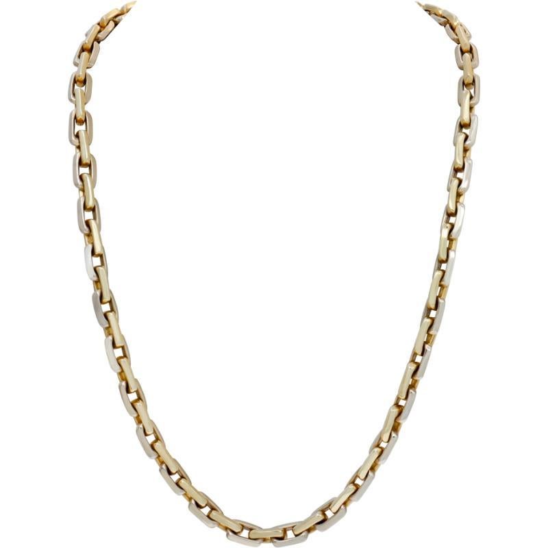 Collana Braccio in oro bianco e giallo a maglie piene In condizioni ottime in vendita a Surfside, FL