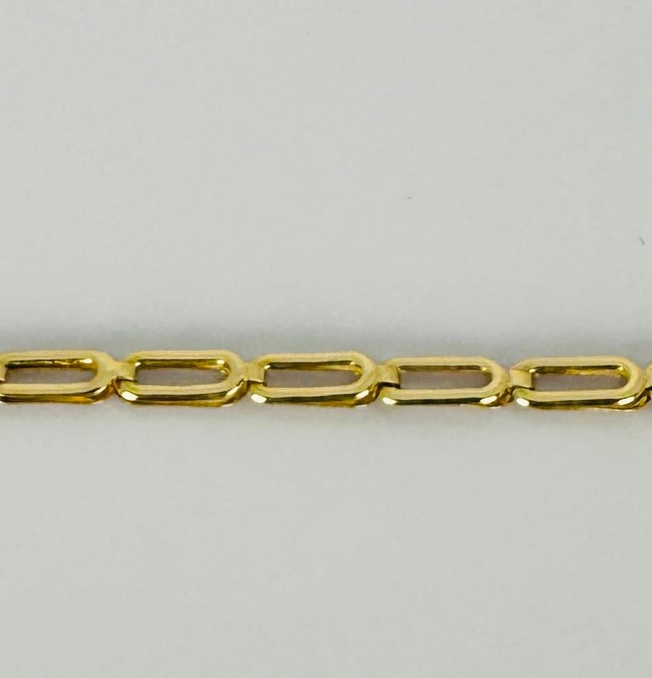 Bracelet en or jaune 14 carats avec des maillons élégants Pour femmes en vente