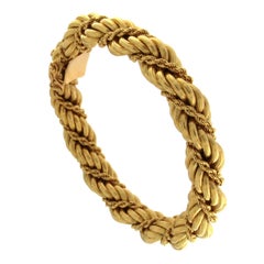 Bracelet 18 Karat Pink Gold Twisted with Rope