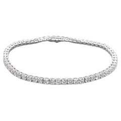 Bracelet 18kt White Gold Perpetual Tennis & 42 Diamonds 6.40 Cts