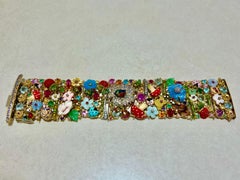 Armband 18 Karat Weißgold Gelbgold Diamant Smaragd Saphir Rubin Turmalin Emaille