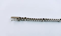 Vintage Bracelet 1950s Brilliant Cut Diamond 0.88 Ctw and Square Ruby 2.24 Ct Pt