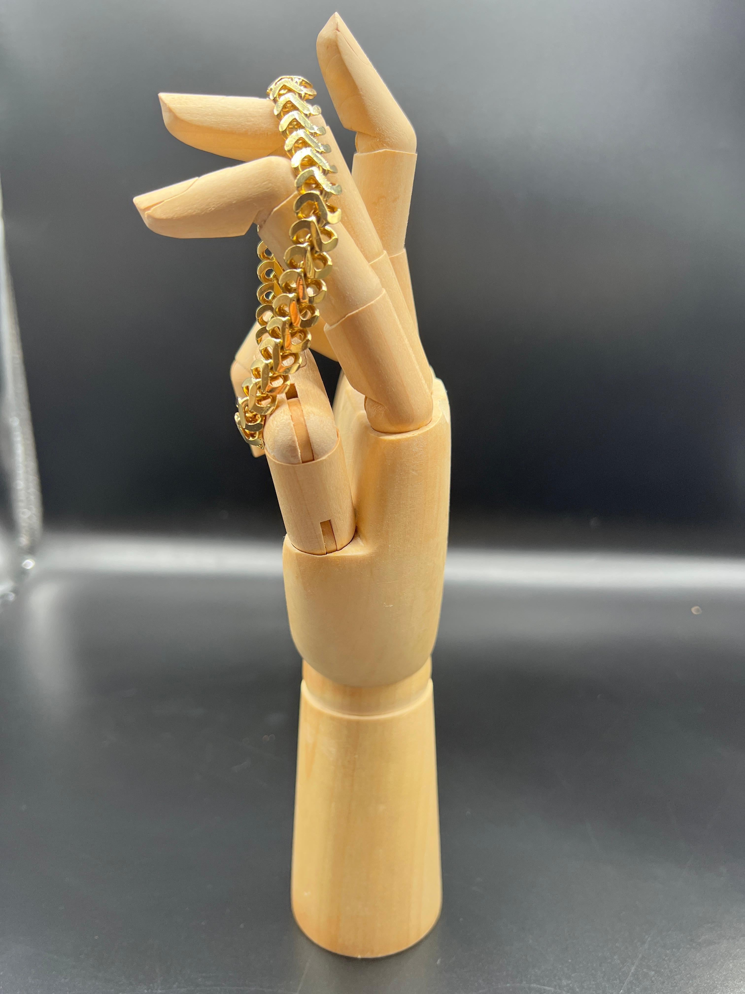 Armband American Mesh Gelb Massivgold 18 Karat (Art déco)
