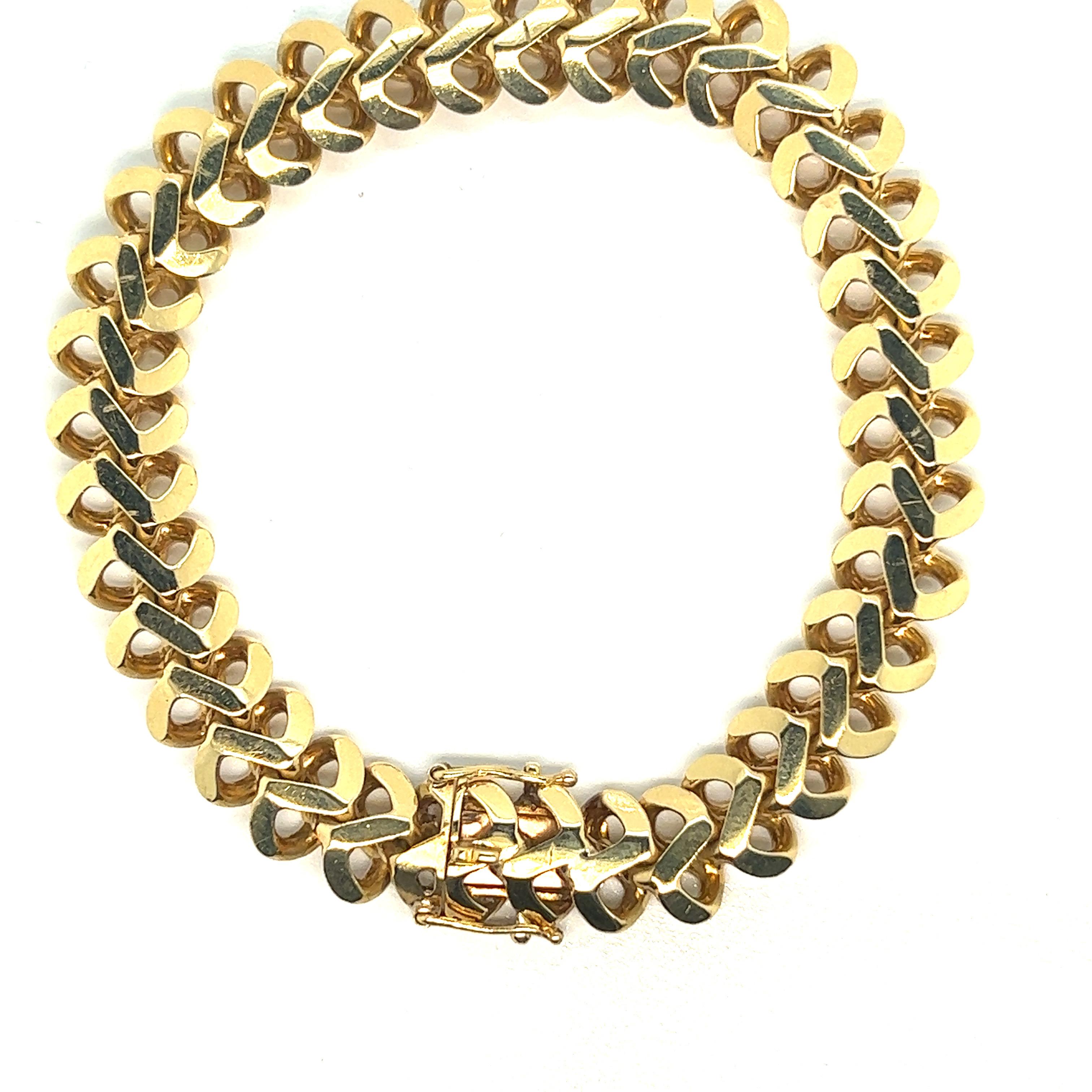 Armband American Mesh Gelb Massivgold 18 Karat Damen