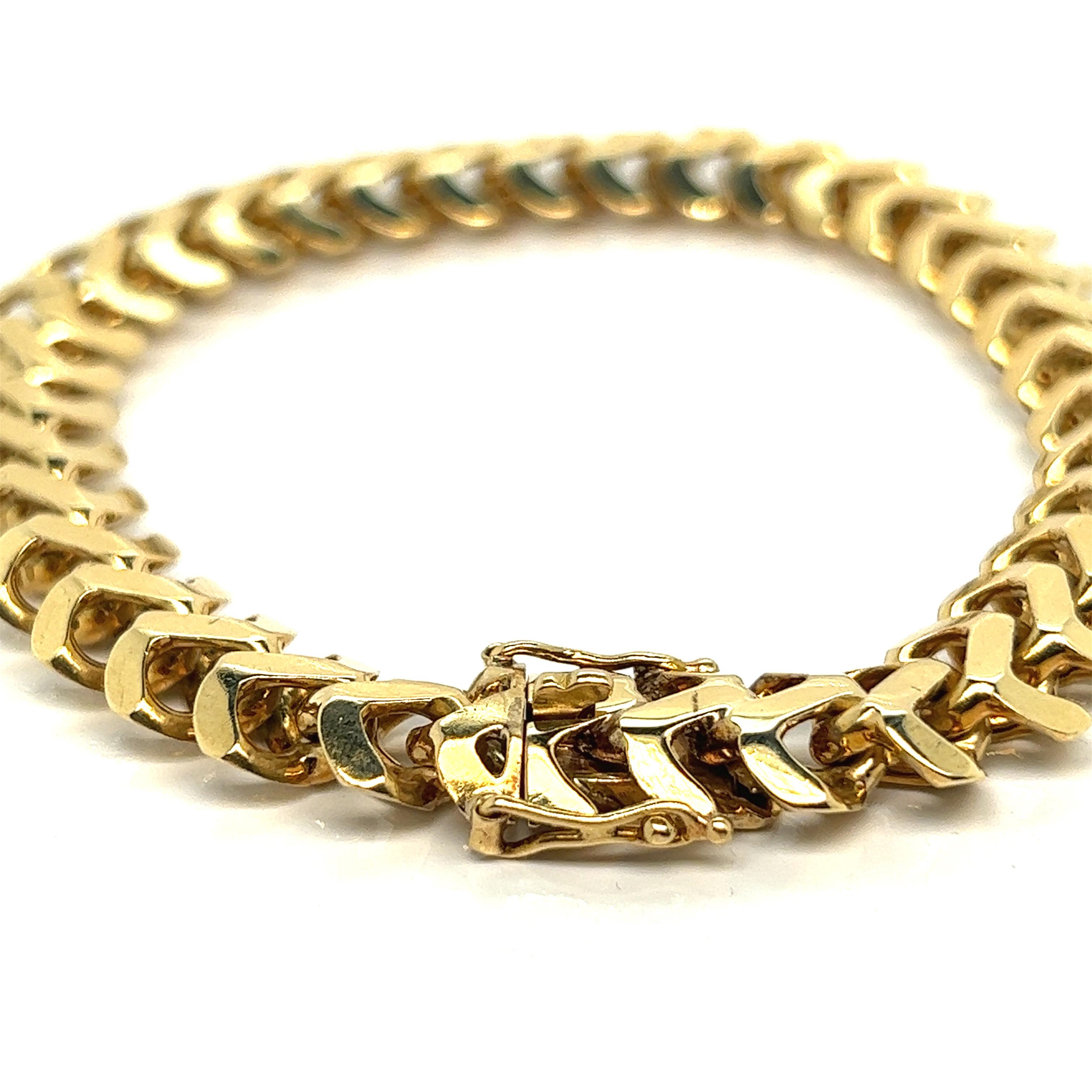 Armband American Mesh Gelb Massivgold 18 Karat 1