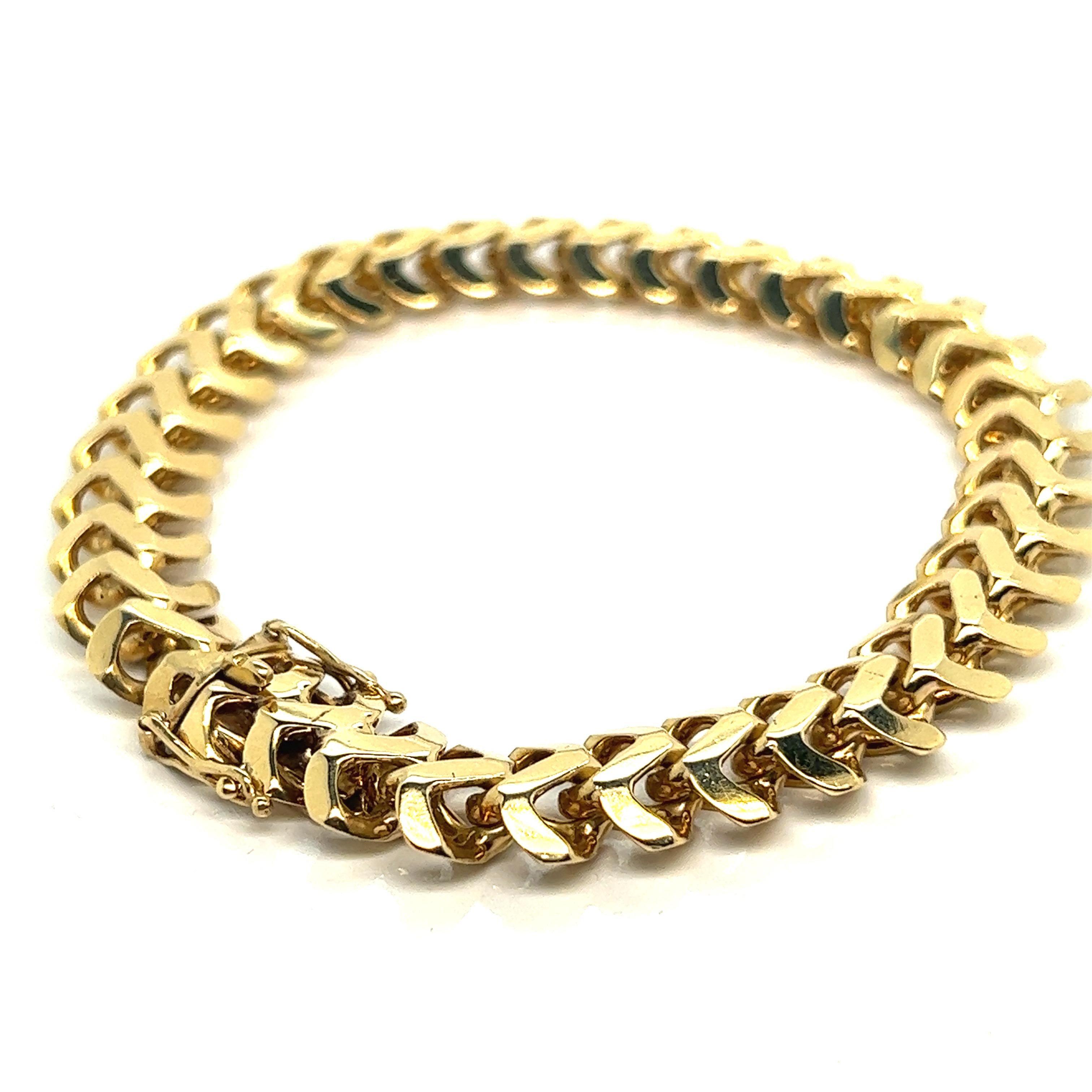 Armband American Mesh Gelb Massivgold 18 Karat 2