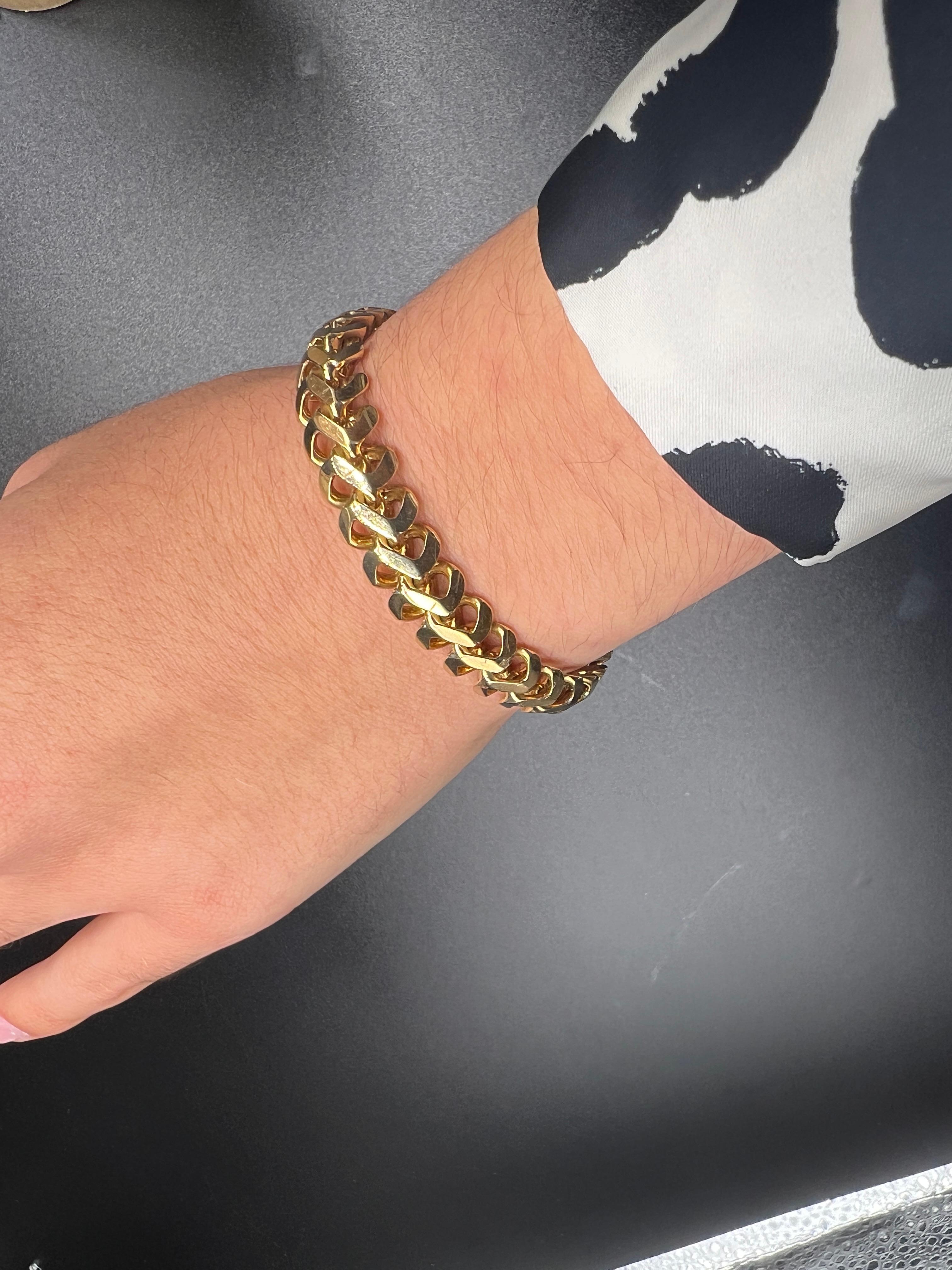 Armband American Mesh Gelb Massivgold 18 Karat 4