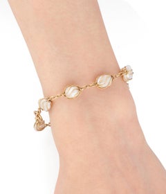 Armband ancien oder et perles de culture baroques