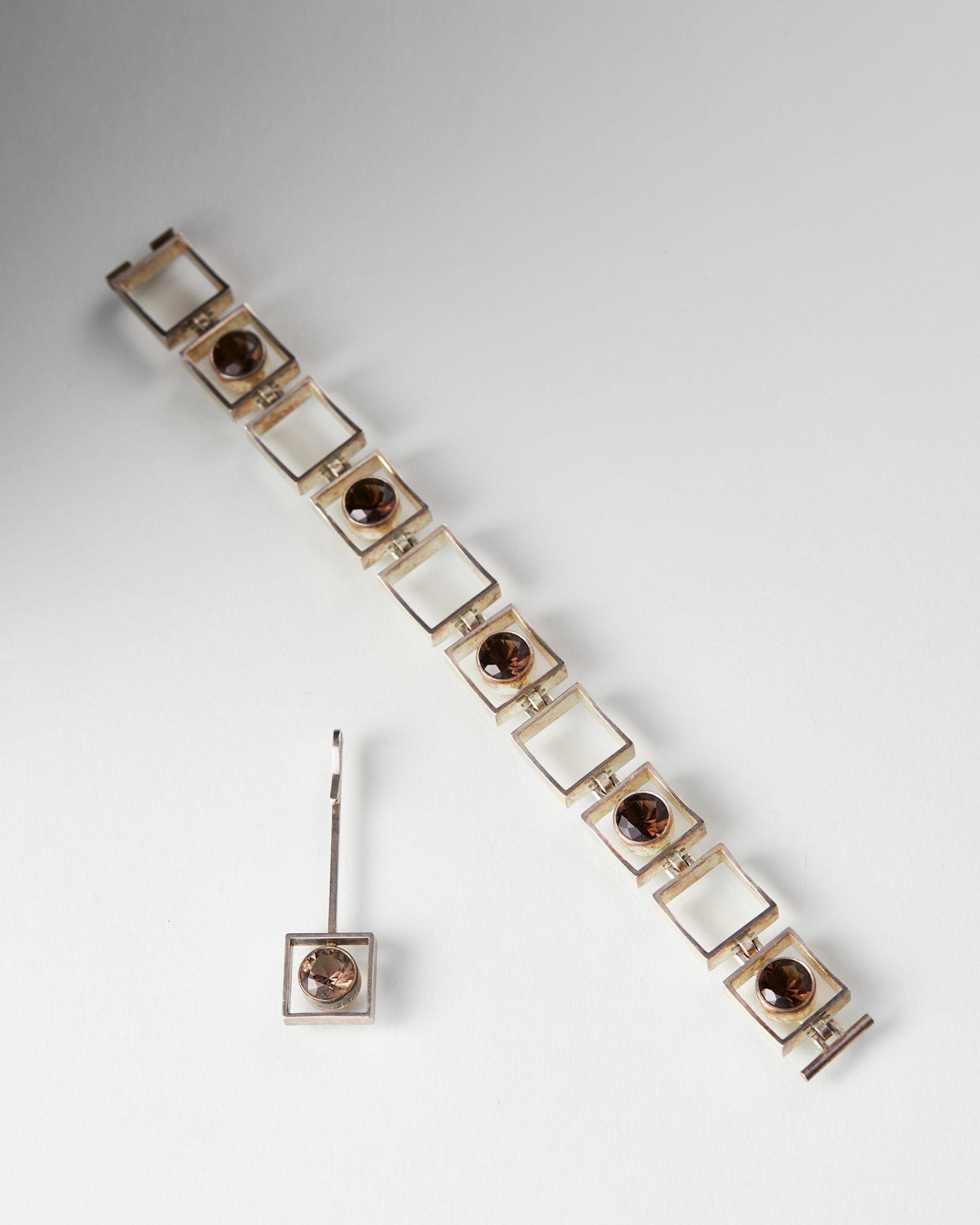 Women's Bracelet and Pendant Designed by Nils Erik from, Denmark, 1960s For Sale