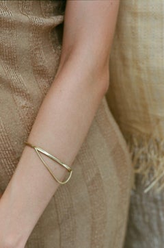 Bracelet Arm Cuff Snake Chain 18 Karat Silver Gold-Plated Minimal Greek Jewelry