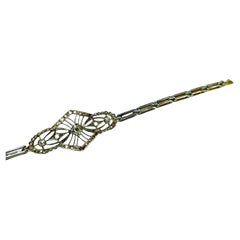 Vintage Bracelet Art Deco 1930s Diamond Yellow Gold 18 Karat and Platinum
