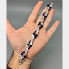 Bracelet - Art Deco 31.00 CTW Diamond & 16.50 CTW Sapphire in Platinum.