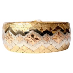 Bracelet Bangle with 3 Golds 18 Carats